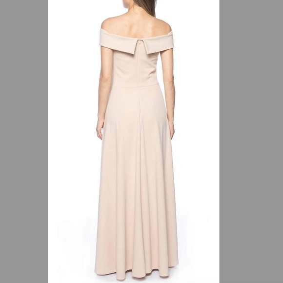 Marina Off-Shoulder Jumpsuit with Overskirt β Champagne β Size 6 (NWT) - Picture 2 of 8
